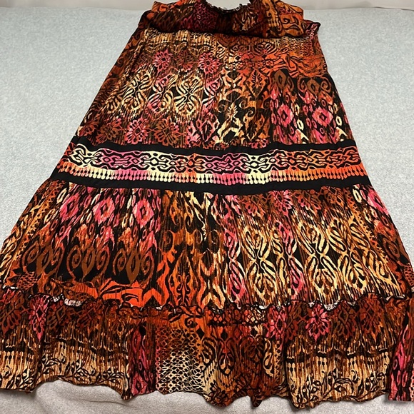 Ny Collection Boho Maxi Dress Small Sundress Summer Strap Beach Hippie - Picture 9 of 11